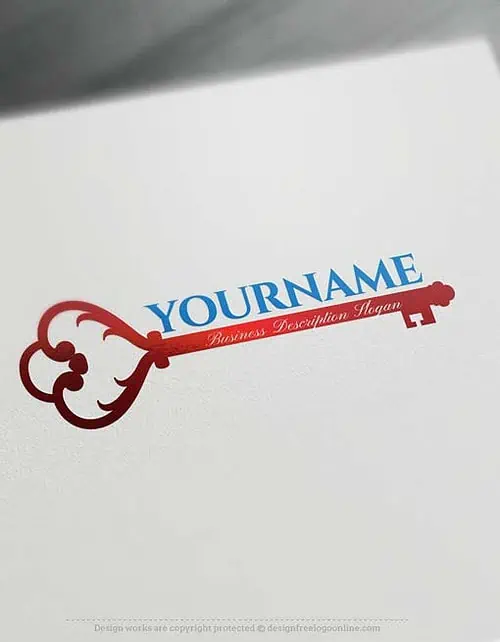 Make Your Own Vintage Key Logo Free with Logo design Maker