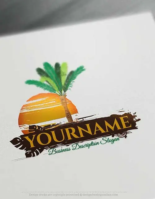 Creative Online Free Palm tree Logo Design - Free Logo Maker