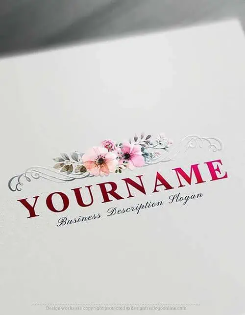 Online Logo Creator Free Elegant Floral Logo Maker