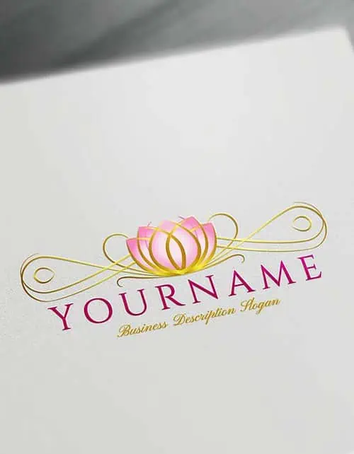 Decorative Lotus Logo Design Free Lotus Logo Maker Online