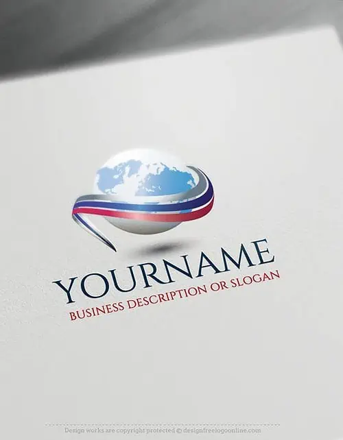 Online company logo templates decorated with a Path Globe 3D Logo