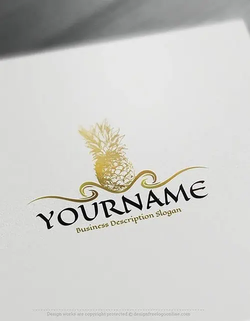 Pineapple Logo creation made simple with DesignFreeLogoOnline logo maker.