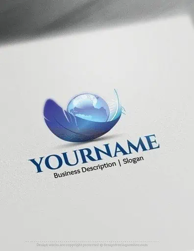 Use the best 3D logo maker to customize your new brand with our original 3D Earth logo template