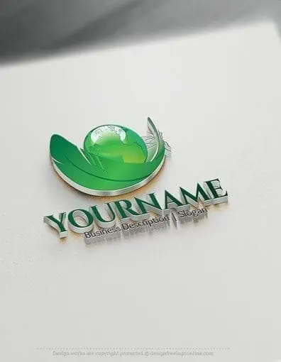 3D Earth and Leaf Logo Templates