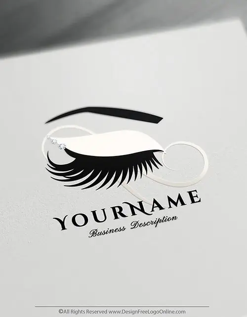 Create Eyelashes Logo with free logo design templates