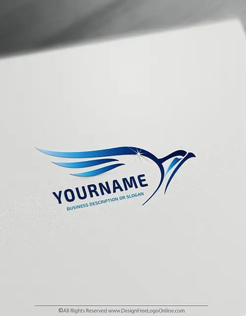 Free Falcon Logo Maker Design - Clean Bird Logo Template