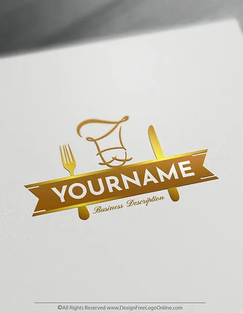 chef logo maker luxury food logo