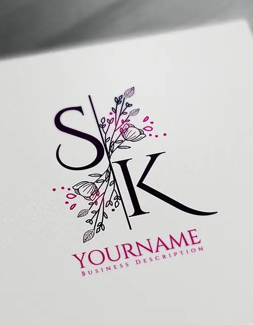 Floral Letter logos - Monogram Maker Design - Create Cool Logo Ideas