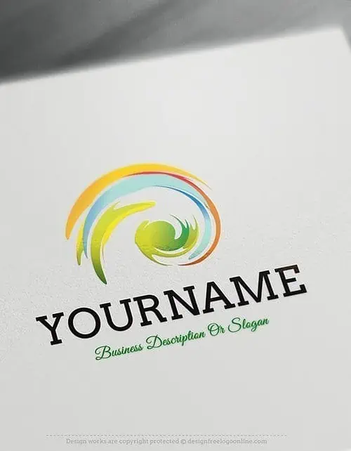 Create a logo Free - Colorful spiral Logo Templates