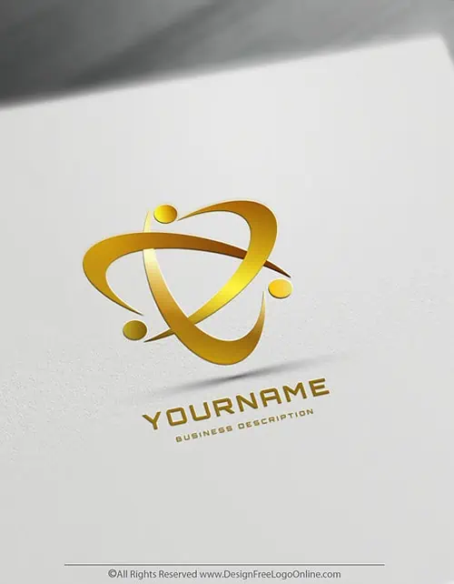 Create Abstract Human Logos Free gold