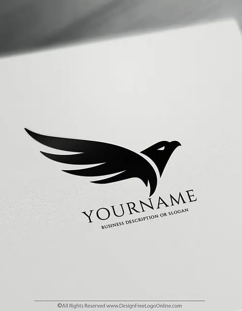 Black Flying Eagle Logo Template