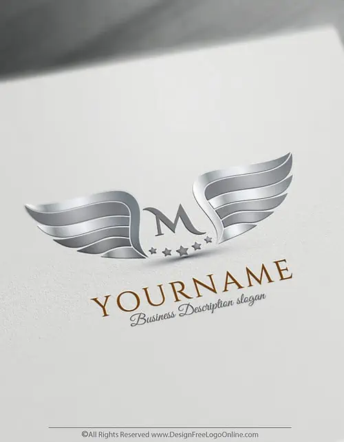 Create silver wings Logo design with our Free Logo Maker.