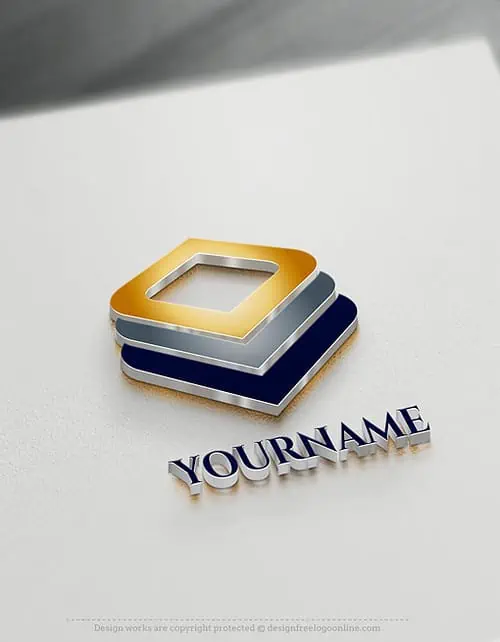 Free 3D Logo Maker - Online Layered Squares Logo Design
