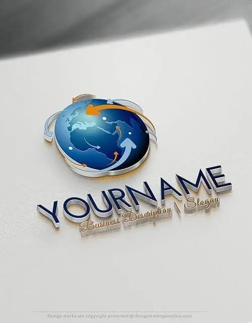 Design Free Logo: Network Globe Online Logo Template