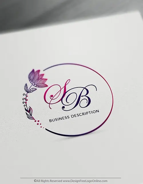 Online flowers logo making. Design Your Own Floral Logo