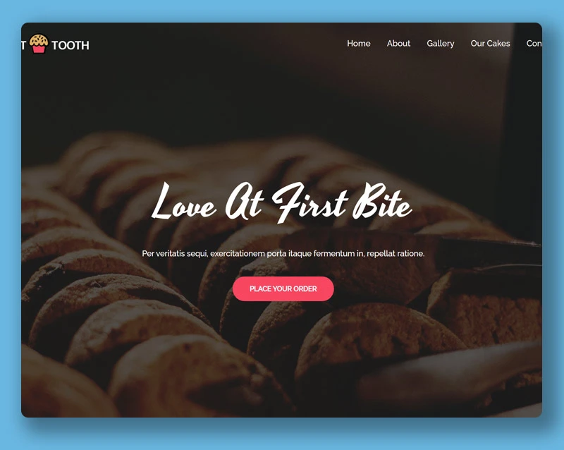 food and bakery website design food and bakery website