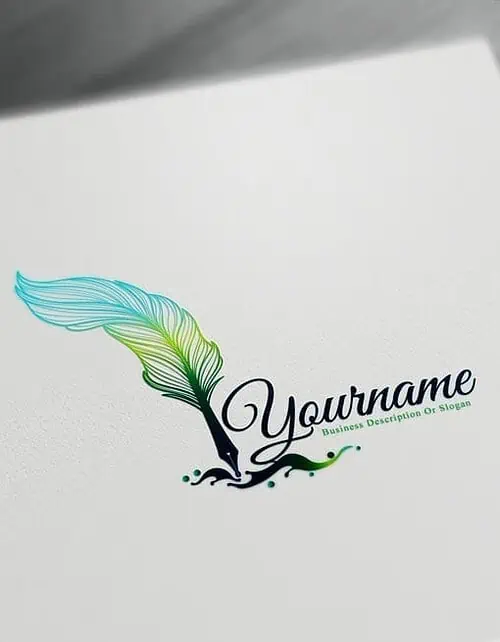 Green Quill Fountain Pen Icon Maker