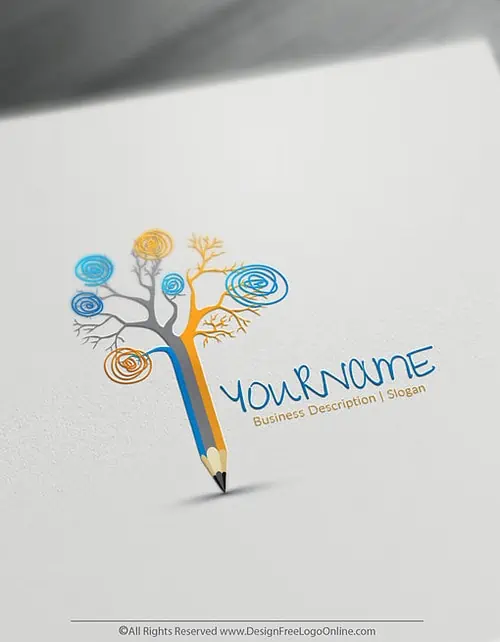 Online Pencil Logo Template Design