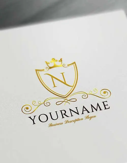 Online Luxurious Royal Logo Design Free Logo Maker Gold crown logo
