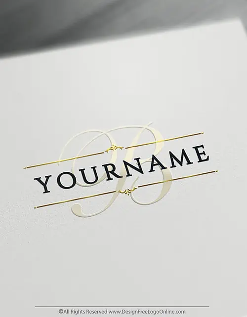 Make your own Gold Alphabet Vintage Logo Online