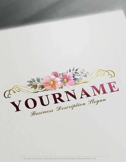 Online Logo Creator Free Elegant Floral Logo Maker