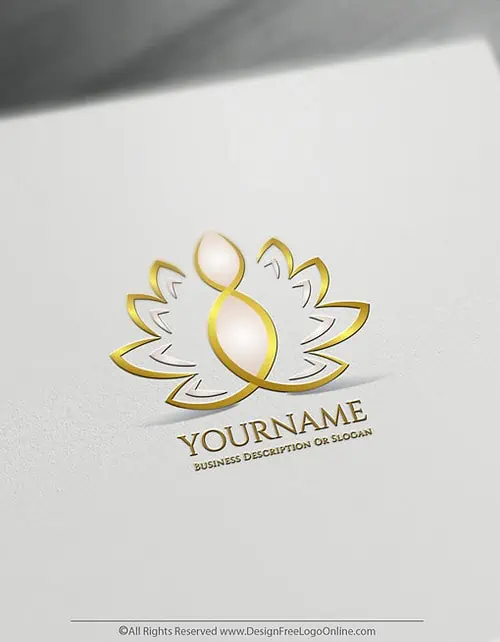 Create a Golden Lotus Logo For Free With The Online Logo Maker