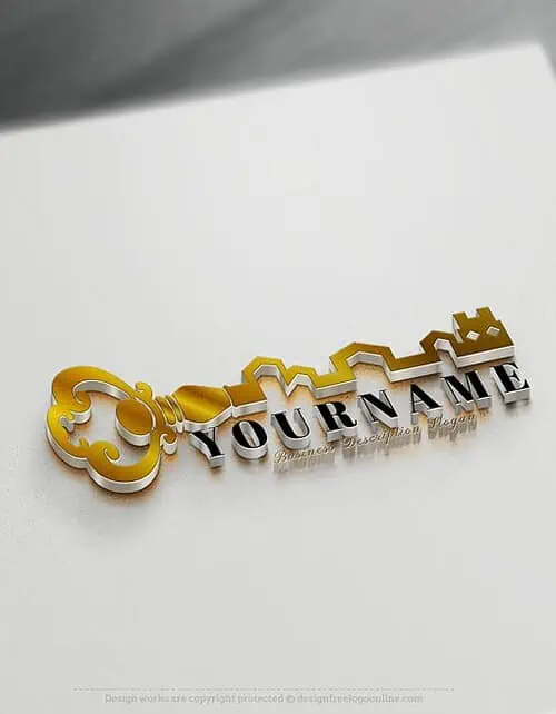 Real Estate Golden Key Logo Design
