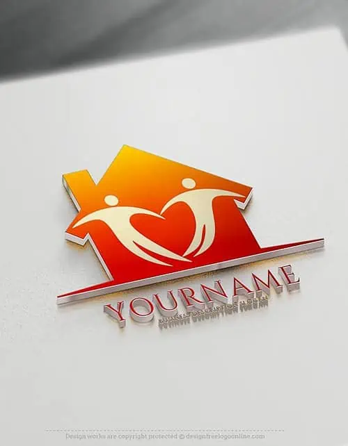 happy family house logo maker