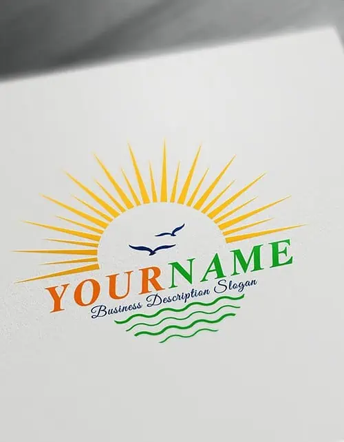 landscaping Logo Design Online - blue Sky logos Sun logo maker