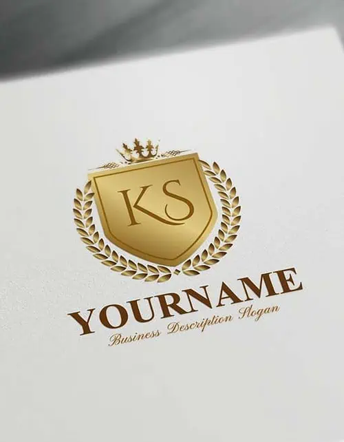 Royal Gold Luxurious Heraldic Logo Design Free Vintage Heraldry Logo Maker