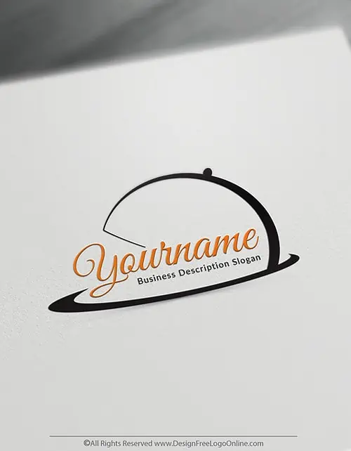 Simple Minimalist Black Chef Dish Logo Design