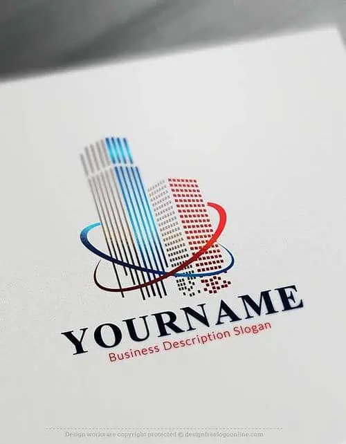 Online Logo Maker Free USA towers Logo Template