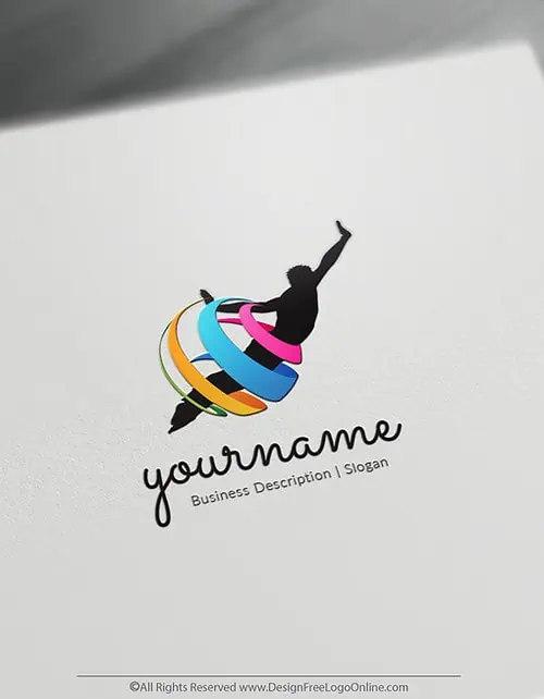 Community logos - Modern Flying Human Logo Templates