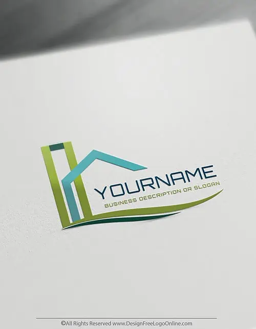 modern green Building Real Estate logo