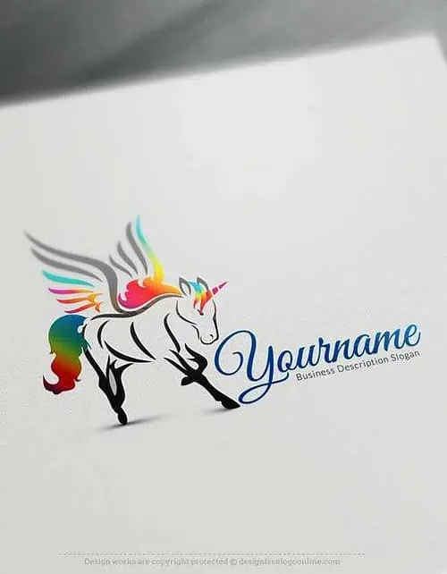 Online Logo Maker Free Unicorn Logo Templates - horse logos