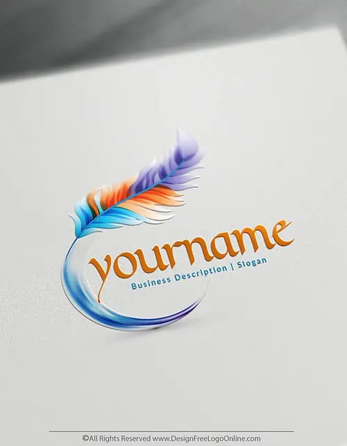 Create your own colorful Feather logo