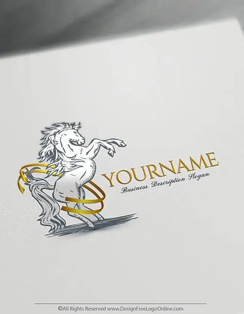 powerful horse logo maker