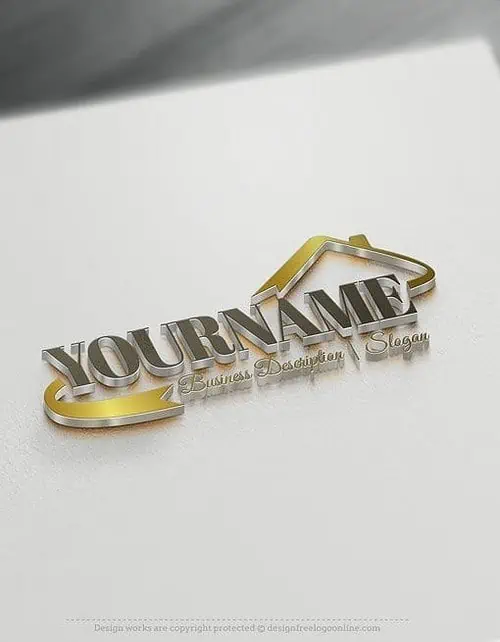 Design Free Real Estate House Template logo