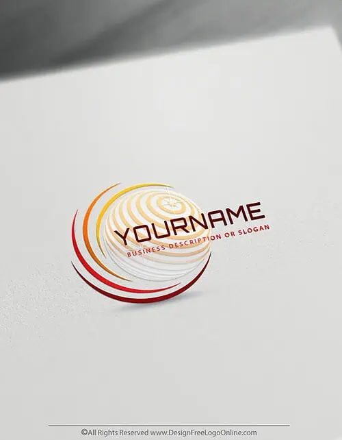 create a logo online with the 3D Globe Template