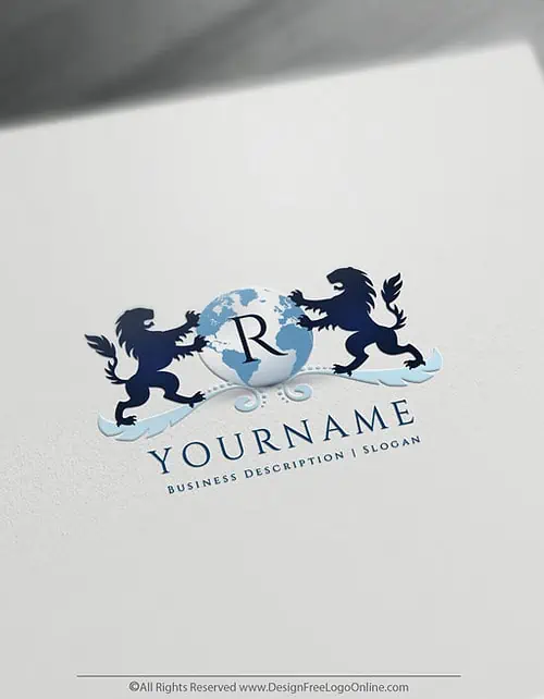 Make your own Alphabet Lion Logo Template online using the best globe logo creator