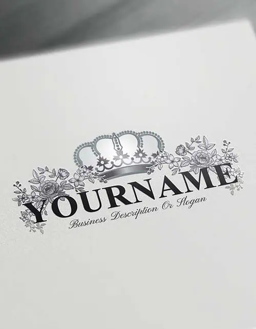 Online Roses Logo Template Free Royal Crown Vintage Logo Maker