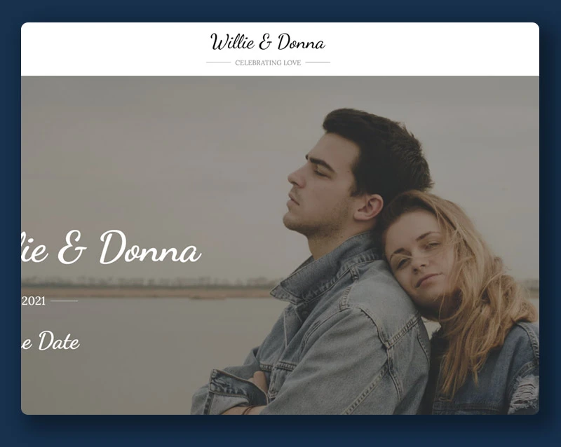 Custom Website + Hosting 27 wedding invitation landing page